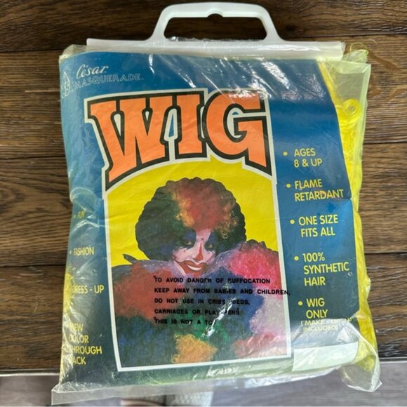 Cesar Masquerade | Bright Yellow Halloween Clown Wig - Picture 9 of 11